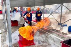 Giang Thành đoạt giải nhất hội thi chữa cháy, cứu nạn, cứu hộ