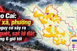 57 xã, phường có nguy cơ xảy ra lũ quét, sạt lở đất trong 6 giờ tới