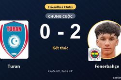 Hạ gục Turan 2-0, Fenerbahçe khẳng định sức mạnh nhờ hiệp hai khởi sắc