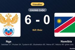 Thống kê trận đấu Nga 6-0 Namibia: Nga thắng đậm thuyết phục