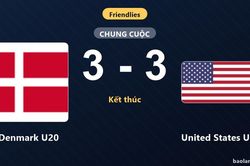 Thống kê trận đấu Denmark U20 3-3 United States U20: Màn rượt đuổi tỷ số mãn nhãn