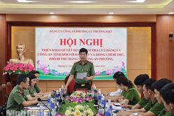Tăng cường hướng dẫn nghiệp vụ kiểm tra, giám sát của Đảng đối với công an cấp xã