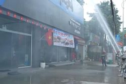 Xã Quang Minh diễn tập chữa cháy và CNCH nhiều lực lượng