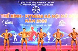 186 vận động viên tranh tài tại Giải Thể hình - Fitness Hà Nội mở rộng năm 2026