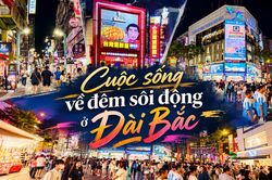 Cuộc sống về đêm sôi động ở Đài Bắc