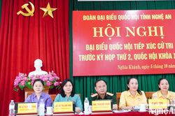 Cử tri xã Nghĩa Khánh kiến nghị những vấn đề liên quan sau sắp xếp bộ máy, đầu tư các công trình dân sinh