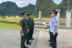 Đồn Biên phòng Ngọc Côn trao đổi tại thực địa với Đồn Công an Nhạc Vu (Trung Quốc) về kiểm soát biên giới
