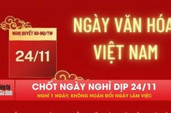 Đã chốt phương án nghỉ Ngày Văn hóa Việt Nam 2026