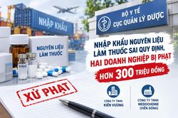 Nhập nguyên liệu làm thuốc sai quy định, hai doanh nghiệp bị phạt hơn 300 triệu