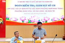 Đoàn kiểm tra, giám sát của Ủy ban MTTQ Việt Nam tỉnh Khánh Hòa làm việc với Mặt trận cơ sở
