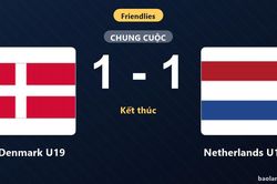 Netherlands U19 gỡ hòa phút 90, chia điểm kịch tính với Denmark U19