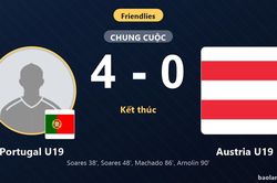 Portugal U19 thắng đậm Austria U19 với cách biệt bốn bàn không gỡ