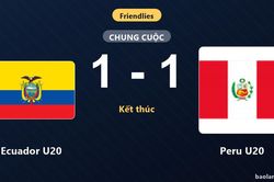 Bất phân thắng bại, Ecuador U20 và Peru U20 chia điểm ở trận giao hữu