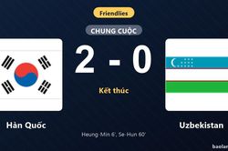 Thống kê trận đấu Hàn Quốc 2-0 Uzbekistan: Oh Se-Hun tỏa sáng, Hàn Quốc giành trọn 3 điểm