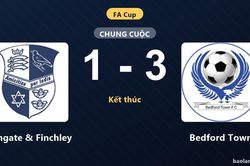Wingate & Finchley rượt đuổi bất thành, Bedford Town thắng thuyết phục tại FA Cup