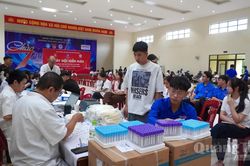 Tiếp nhận 370 đơn vị máu tại Ngày hội hiến máu tình nguyện