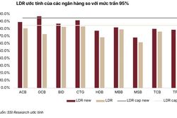 Tỷ lệ LDR tăng theo công thức mới, trần 95% vẫn rộng với phần lớn ngân hàng