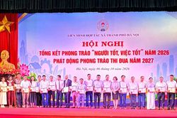 Liên minh HTX TP. Hà Nội biểu dương 215 tập thể, cá nhân trong phong trào 'Người tốt, việc tốt'