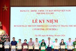 Phường Tây Hồ phát huy truyền thống 80 năm của Lực lượng vũ trang Thủ đô