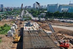 Cầu vượt giải quyết 'điểm nghẽn' nút giao Phạm Tu - Đường 70 dần lộ diện
