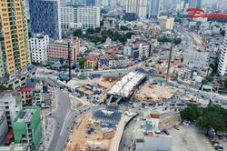 Hai cầu vượt Vành đai 1 Hà Nội dần thành hình, hướng tới hoàn thành cuối năm