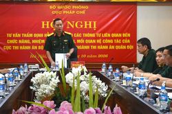 Cục Pháp chế Bộ Quốc phòng chủ trì thẩm định hồ sơ dự thảo hai thông tư về thi hành án trong Quân đội