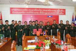 Hội đàm giữa Bộ Chỉ huy Quân sự tỉnh Hủa Phăn và Ban Chỉ huy BĐBP tỉnh Thanh Hóa