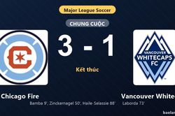 Thống kê trận đấu Chicago Fire 3-1 Vancouver Whitecaps: Maren Haile-Selassie tỏa sáng, Chicago Fire giành trọn 3 điểm
