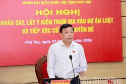 Đoàn Đại biểu Quốc hội tỉnh Phú Thọ khảo sát, lấy ý kiến tham gia các dự án luật