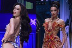 Emoura Phạm diễn bikini nóng bỏng, đổi váy dạ hội phút chót tại đêm bán kết