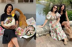 Con gái Hồng Đào mừng sinh nhật mẹ
