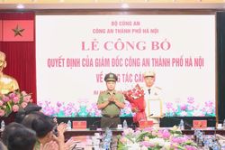 Công an Hà Nội tổ chức lễ công bố quyết định về công tác cán bộ