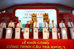 Cầu Trà Khúc 1 gần 2.200 tỷ đồng chính thức khởi công