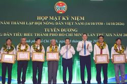 Tuyên dương 32 'Nông dân tiêu biểu TPHCM' năm 2026