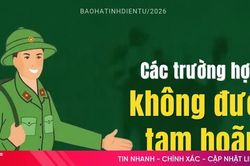 [Infographic] Các trường hợp không được tạm hoãn nghĩa vụ quân sự
