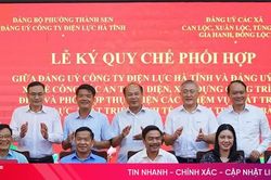 Công ty Điện lực Hà Tĩnh ký quy chế phối hợp với 5 xã