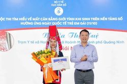 Bộ Y tế trao giải Cuộc thi Tìm hiểu về mất cân bằng giới tính khi sinh