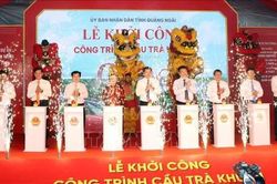 Quảng Ngãi: Khởi công cầu qua sông Trà Khúc trị giá gần 2.200 tỷ đồng