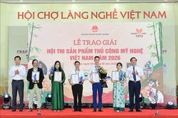 Trao 55 sản phẩm đạt giải Hội thi sản phẩm thủ công mỹ nghệ Việt Nam năm 2026