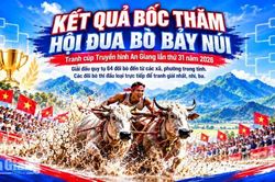 Kết quả bốc thăm 64 đôi bò tranh Cúp Truyền hình An Giang 2026