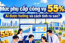 [Infographic] - Mức phụ cấp công vụ 55%: Ai được hưởng và cách tính ra sao?