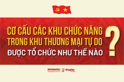 [Infographic] Cơ cấu các khu chức năng trong khu thương mại tự do được tổ chức như thế nào?