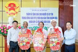 Sở Dân tộc và Tôn giáo Khánh Hòa thăm, tặng quà người có uy tín nhân dịp Lễ hội Katê năm 2026