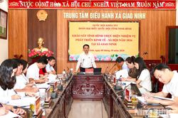 Đoàn đại biểu Quốc hội tỉnh khảo sát tình hình phát triển kinh tế - xã hội tại xã Giao Ninh