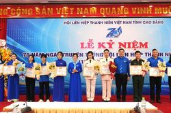 Tuyên dương 14 gương 'Thanh niên sống đẹp' tỉnh Cao Bằng