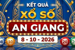 XSAG 8/10 - Kết quả xổ số An Giang hôm nay 8/10/2026 - XSAG ngày 8 tháng 10
