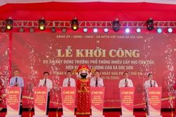 Xã Sóc Sơn khởi công dự án Trường Phổ thông nhiều cấp học tiên tiến, hiện đại, chất lượng cao