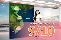 [Video] Dự báo thời tiết ngày 9/10/2026: Trung Bộ mưa lớn kéo dài, Bắc Bộ chiều tối có mưa dông
