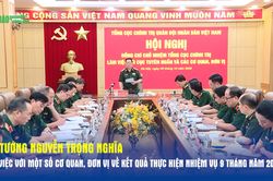 Đại tướng Nguyễn Trọng Nghĩa làm việc với một số cơ quan, đơn vị về kết quả thực hiện nhiệm vụ 9 tháng năm 2026