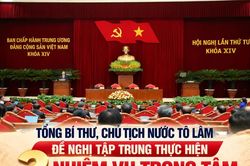 Tổng Bí thư, Chủ tịch nước Tô Lâm đề nghị tập trung thực hiện 3 nhiệm vụ trọng tâm sau Hội nghị Trung ương 4